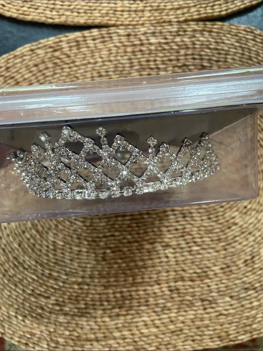 Crystal Accent Silver Tiara Headband